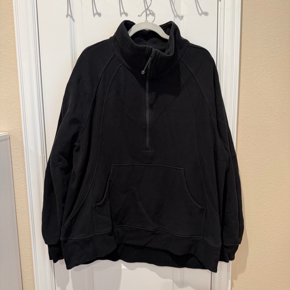 Lululemon Oversized Scuba Half Zip Funnel Neck Long Black